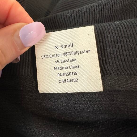 Varley Ells Jacket Ribbed Ottoman Long Balloon Sleeve Oversized Sweatshirt Black - Picture 14 of 16